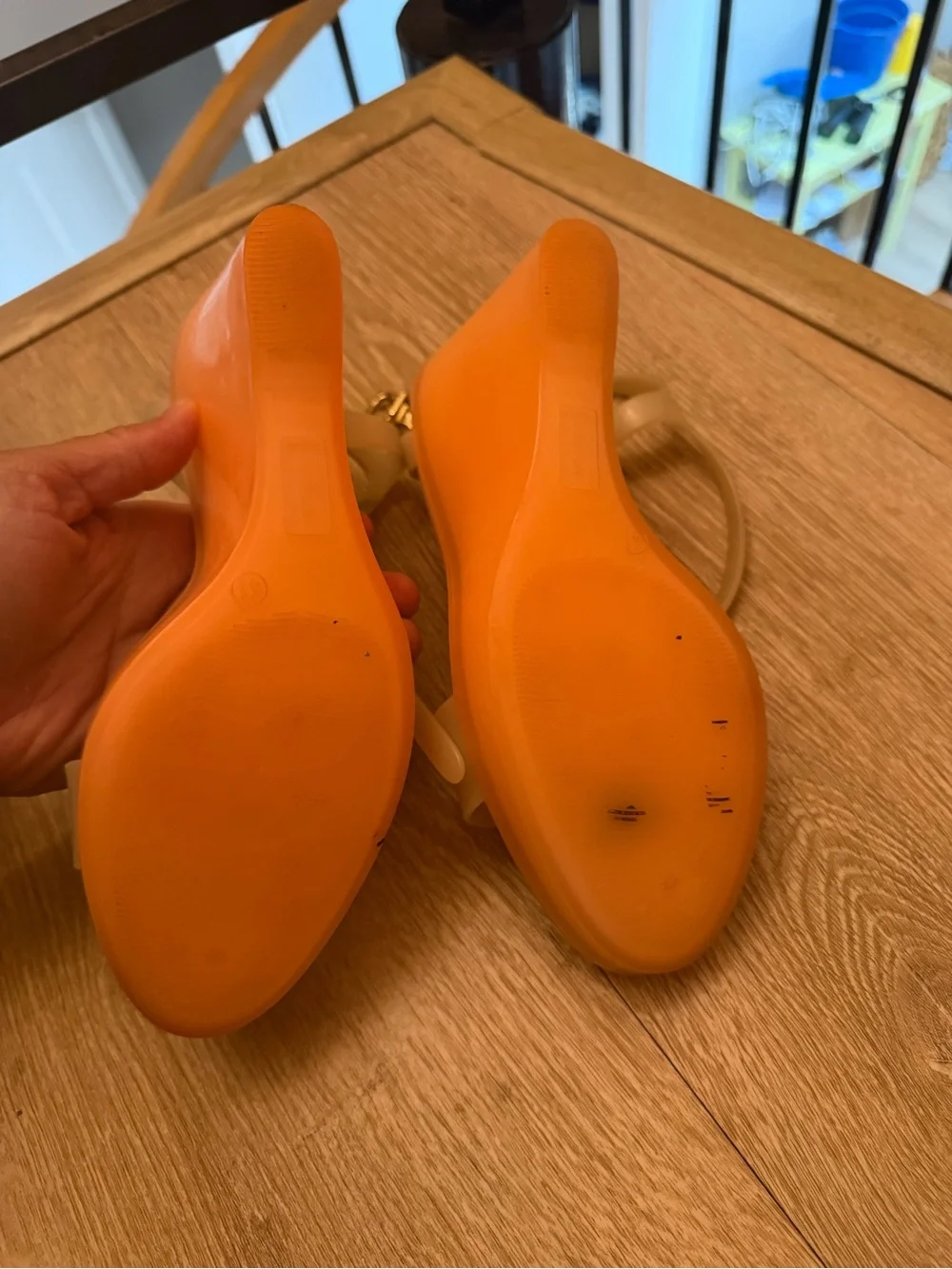 Furla jelly wedge Orange  Sandals - Women size 41 or 9 3/4 us listing as 9.5
